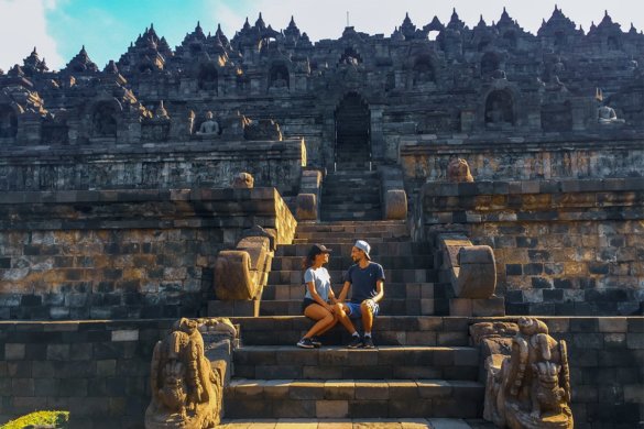 Visiter le temple Borobudur sur l&rsquo;île de Java en Indonésie