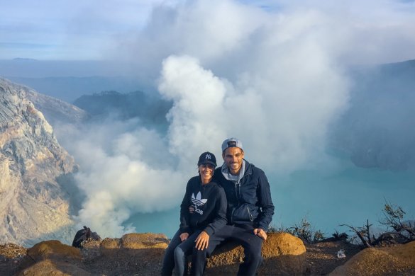 L&rsquo;ascension du volcan Kawah Ijen sur Java en Indonésie